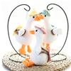 Cartoon Plush Goose Keychain Soft Big White Goose Charm Big White Goose Key Chain  Backpack Decor