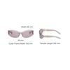 Miu Miu Logo Detail Irregular Shape Sunglasses Women sunglasses Transparent Purple Red SMU14ZE12WFE20IC059