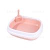 Cat Litter Box Portable Bedpan Removable Semi Closed Kitty Litter Pan Potty Toilet for Rabbit Medium Large Cats Small Animals