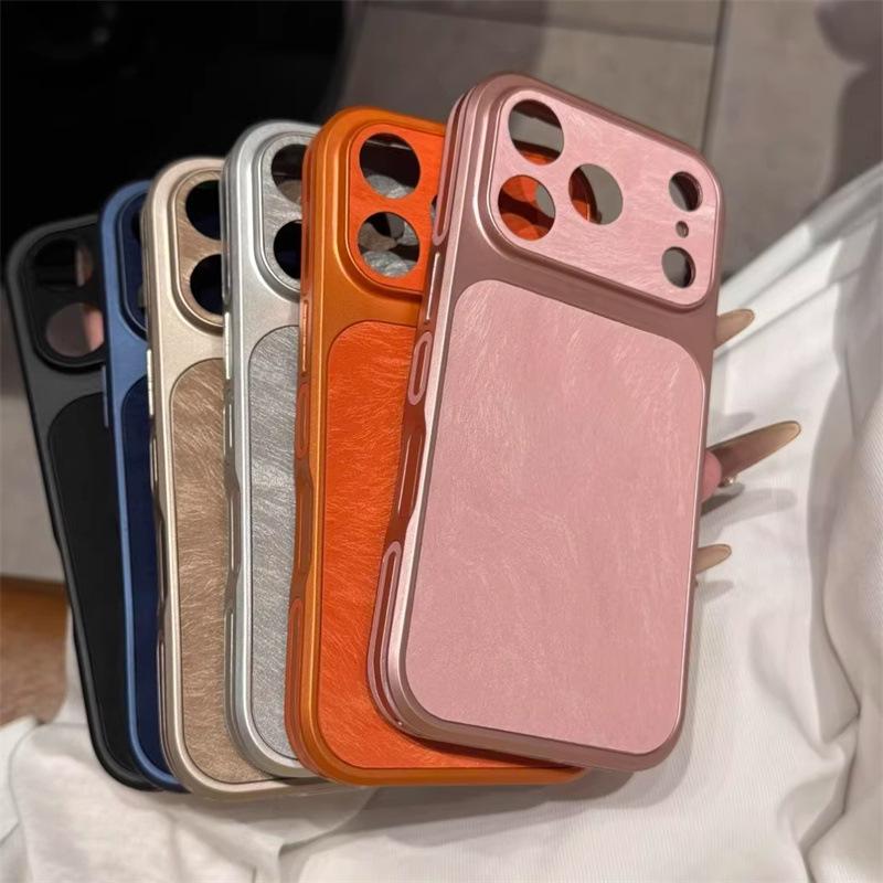 iPhone 17 Pro Large Window Case with Gauze and Side Stickers for 14, 15, 16 Pro Models