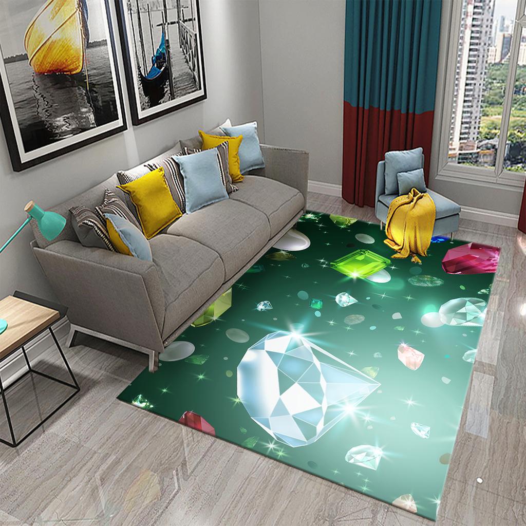 Living room balcony bedroom floor mat soft children's room rug casual rug bathroom non-slip rug sparkling diamond rug