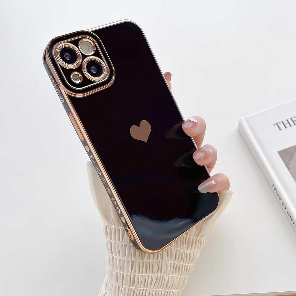 Angel eye electroplating side 15/16 with picture Apple soft case XR solid love for iPhone17ProMax