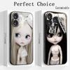 Bl-ytheS Cute Doll Fashion Design Phone Case For iPhone 16 16e 15 14 13 12 11 Plus Mini Pro Max Soft Black Shockproof Cover