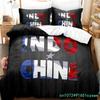 3D-gedrucktes Bettwäsche-Set „Indochine Rock“ mit Kissenbezug, erhältlich in den Größen Einzelbett, Doppelbett, Queensize und Kingsize, inklusive Bettbezug-Sets für Kinderzimmer.