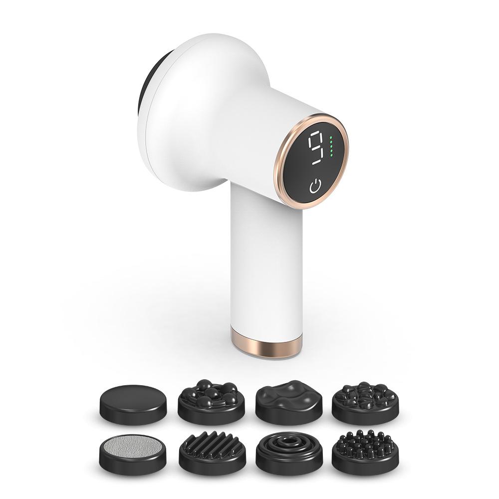 Massage Gun Wireless Charging Fat Pushing Machine Handheld Portable Massage Stick Neck, Waist, Shoulder Kneading Pink White