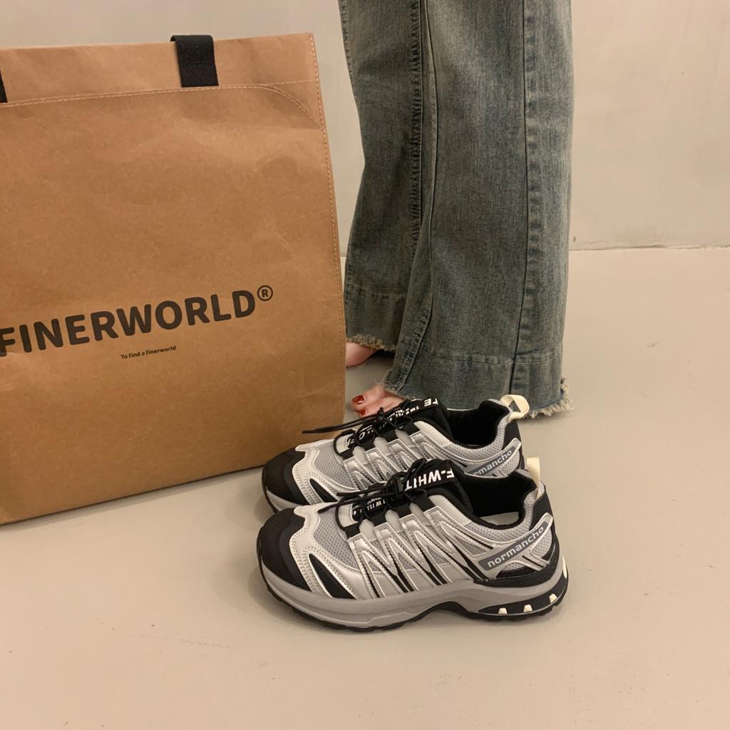 Platform casual sports shoes women's spring new 2025 summer Korean version of Maillard outdoor hiking shoes running shoes