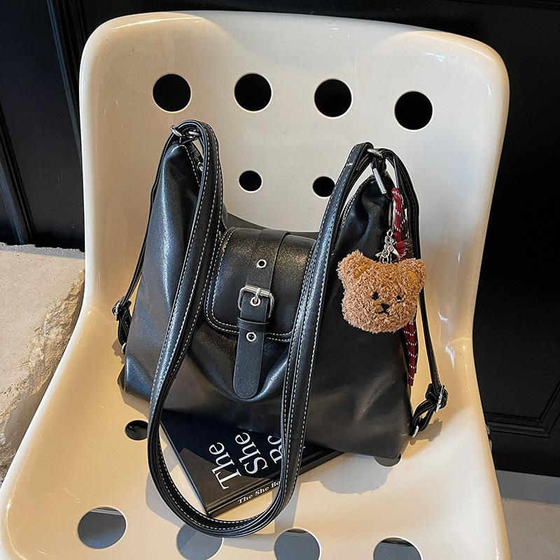 Retro commuter tote bag women's new versatile large-capacity shoulder messenger bag multi-functional backpack