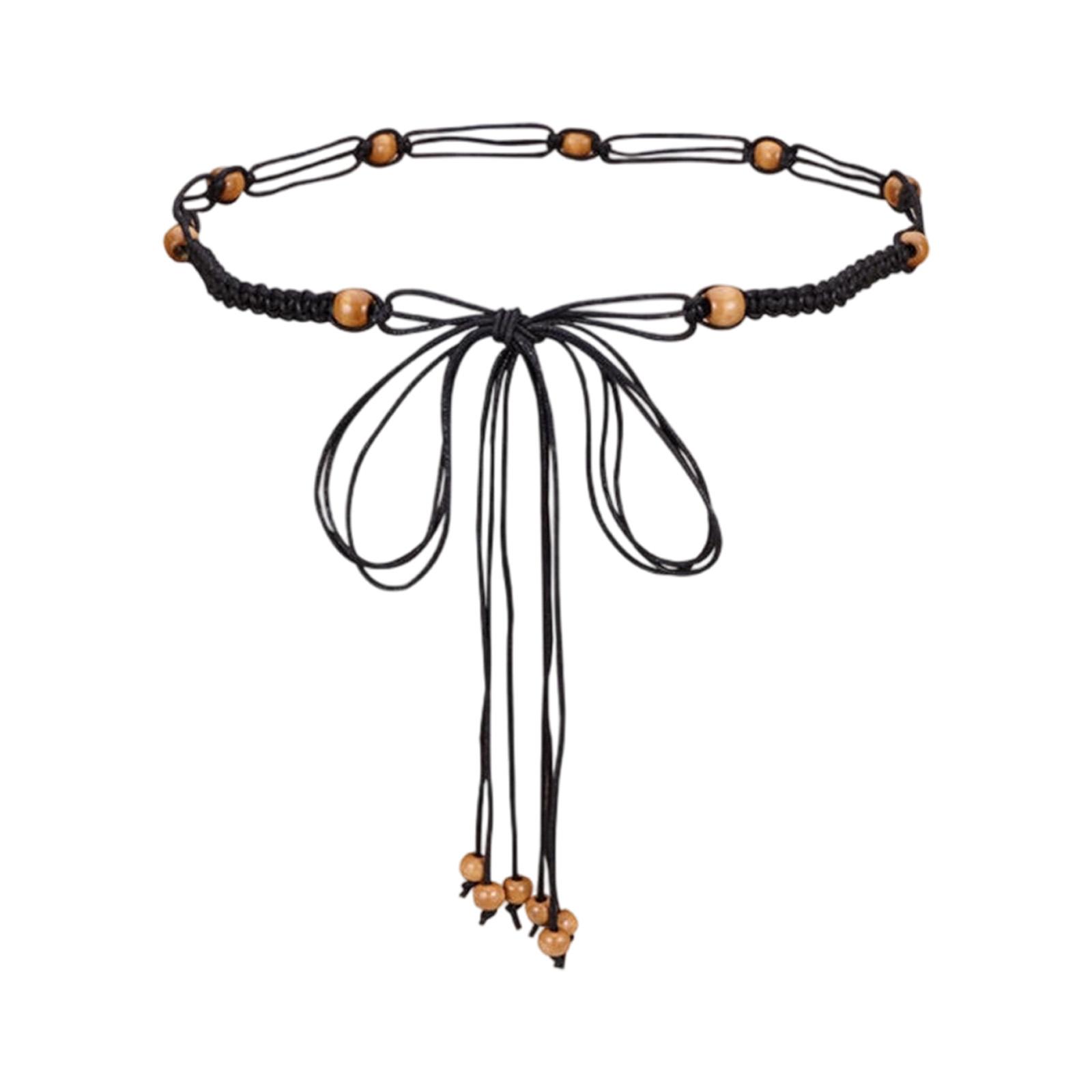 

Богемная плетеная поясная цепочка для женщин и мужчин из мягкого нейлона, идеальная для фестивалей и пляжных нарядов. 1