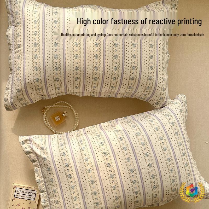 100% Baumwolle Kissenbezug Set - Zwei Stück: Einzeln 40x60cm, Extra Groß 48x74cm, Kernbezug 50x80cm