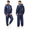 Men Waterproof Hip Hop Dance Outfit Long Sleeve Hooded Jacket with Jogging Pants Raincoat Windbreaker Streetwear Dancewear