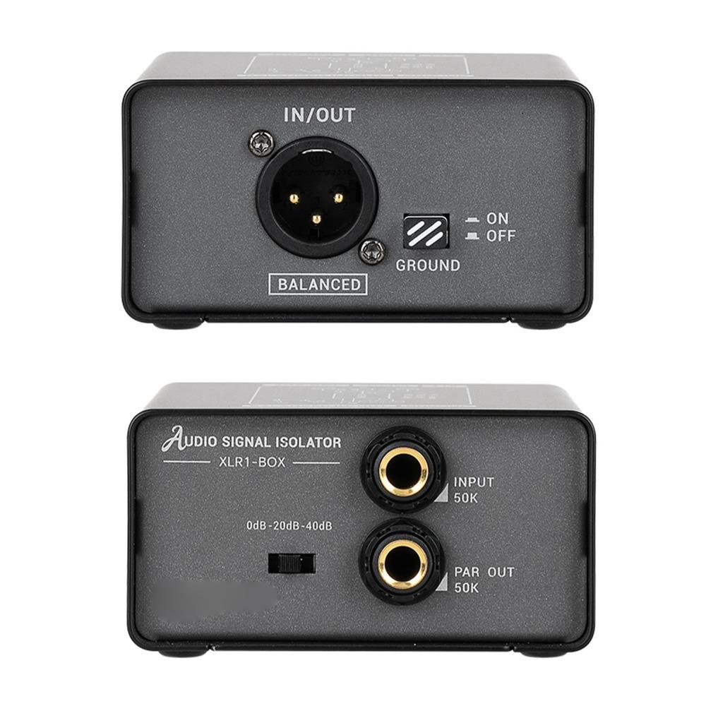 3-stufige Gain-Einstellung Audio-Signal-Isolator Mikrofon-Line-Isolator für Audio-Mischpult
