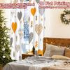 2 Stück, 2D-FLACHDRUCK Vorhänge (Ohne Stange) Mustergitter Weihnachtsfest Kreative Vorhänge Strapazierfähiger Polyesterstoff