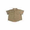 Baby Jungen Baumwoll-Leinen Gestreiftes Hemd & Shorts Set - Kurzarm Sommer Outfit