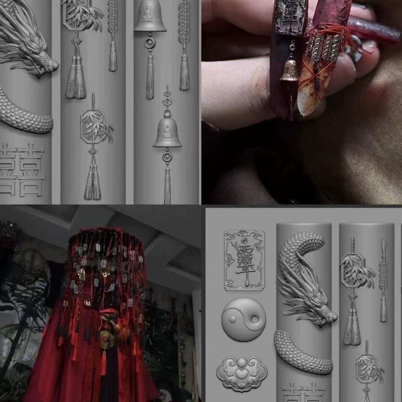 3D Butterfly Flower Silicone Nail Mold Sweet Bow Bead Chain Transparent Nails Templates DIY Nail Art Decor Manicure Design Tools