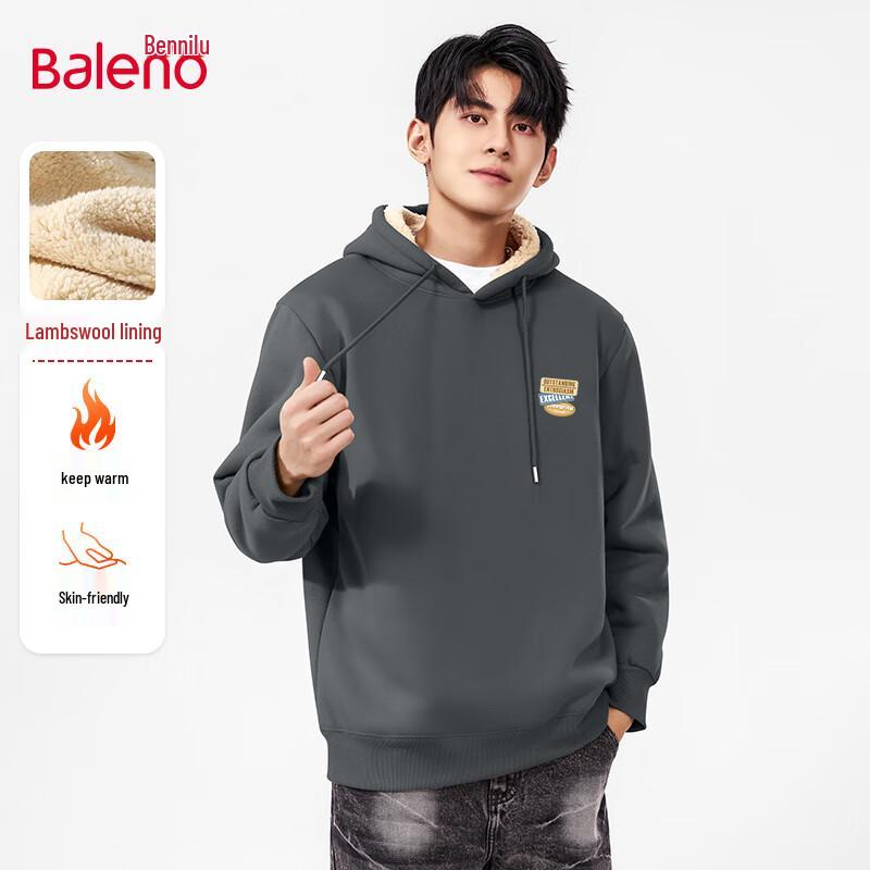 

Baleno Men s Fleece Lined Hooded Sweatshirt M