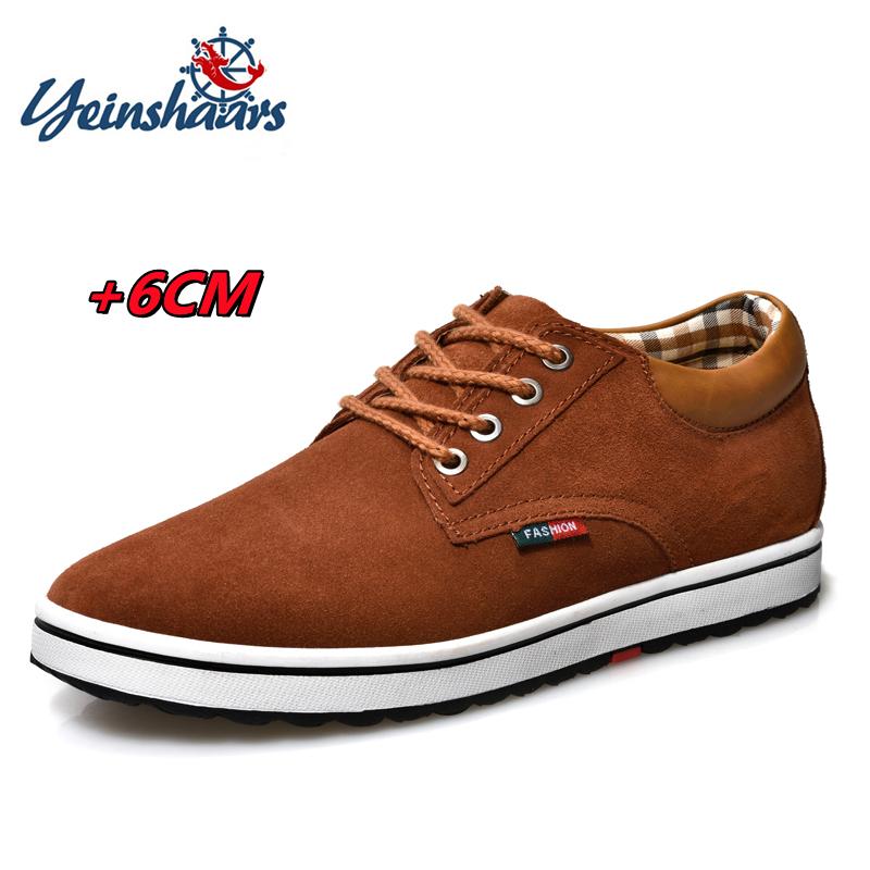 Fashion FUQIAO Heightening Shoes Elevator Shoes Height Increase Shoes Men Height Increase Insole 6CM Men Sneakers Sport Black Shoes