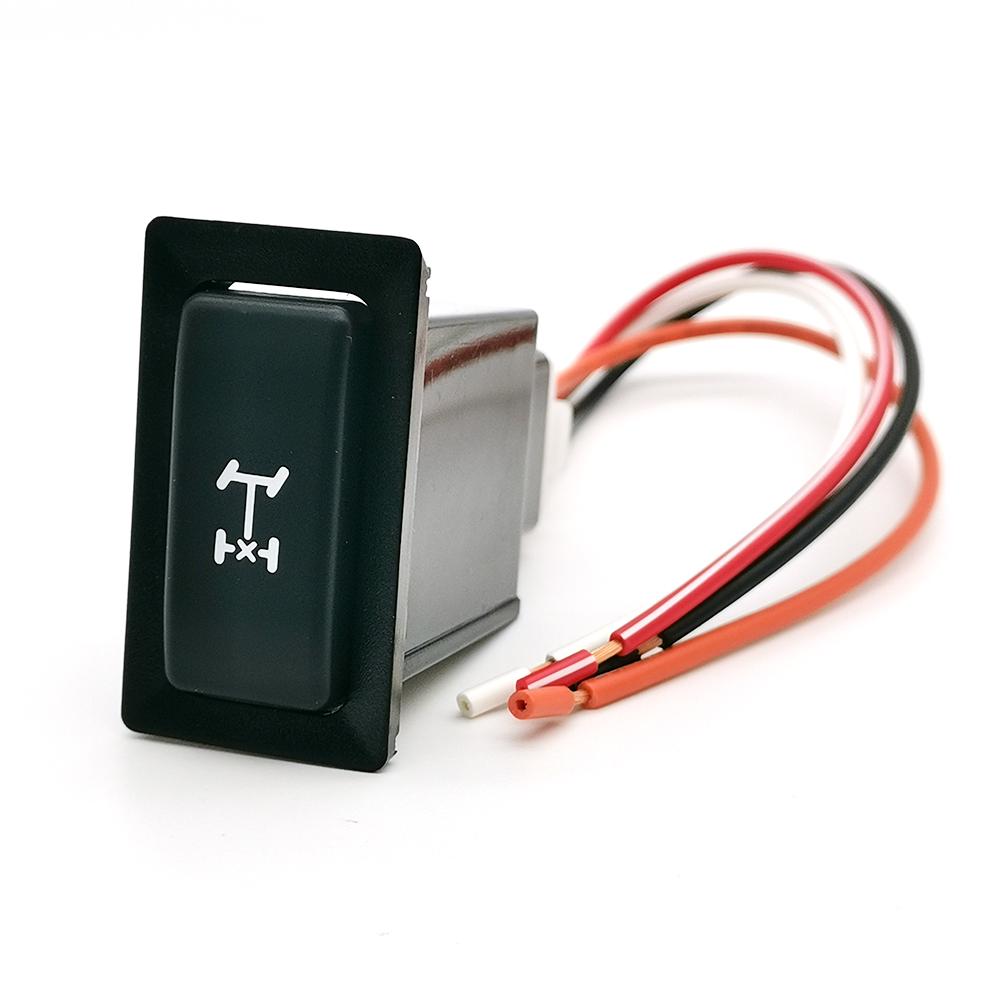 1PC Car LED DRL Lamp Power On Off Switch Radar Fan Switch Button with Cable For Toyota FJ Cruiser LC95 2002 For HINO 500/700