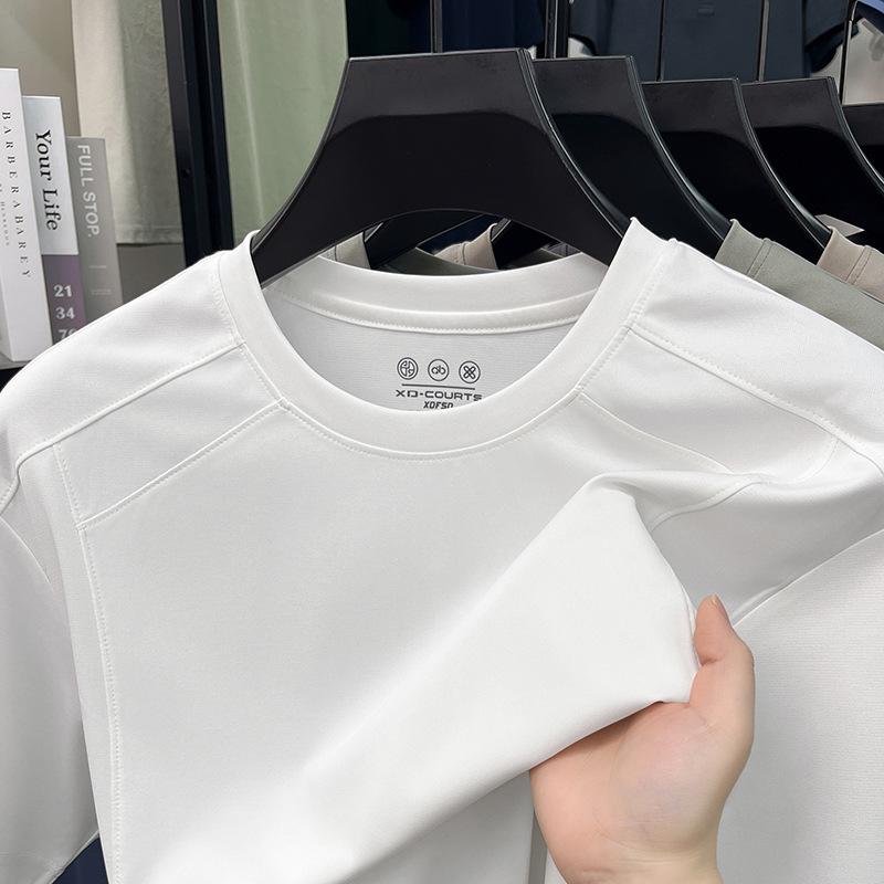 Summer Fashion Minimalist Crew Neck T-Shirt Men s Casual Short Sleeve M