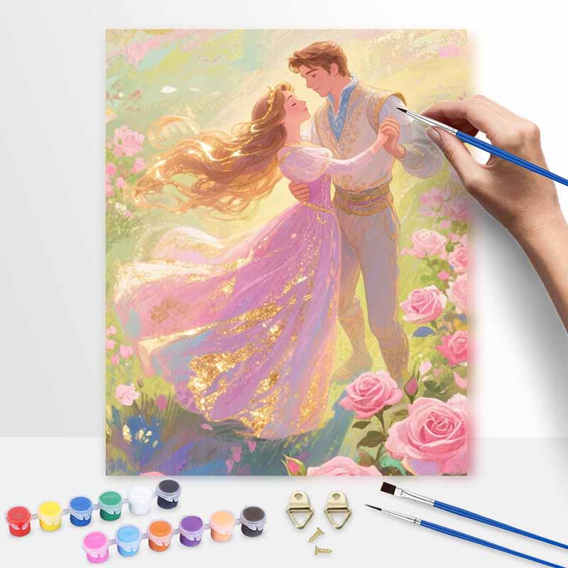 Disney oil painting kit painting art romantic ballroom dance romantic engagement bedroom wall decoration handmade diy gift