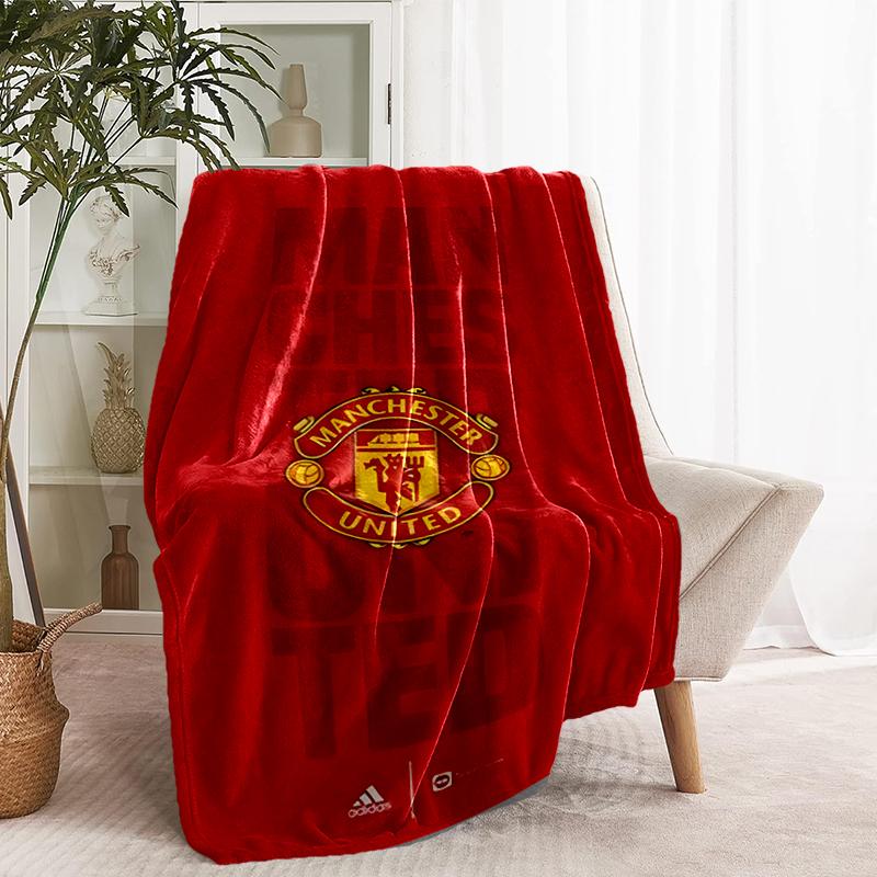 Manchester United F.C Print Blanket - Soft & Comfortable, for Bedroom, Travel, Sofa, Home Decoration - Birthday Christmas Gift for Friend
