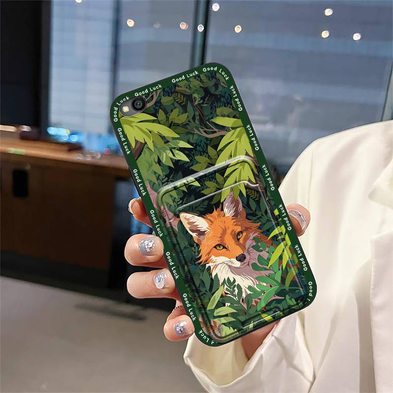 Dirt-resistant Soft case Phone Case For Xiaomi Redmi GO Card slot protective TPU Card bag Full wrap Fashion Design Cover