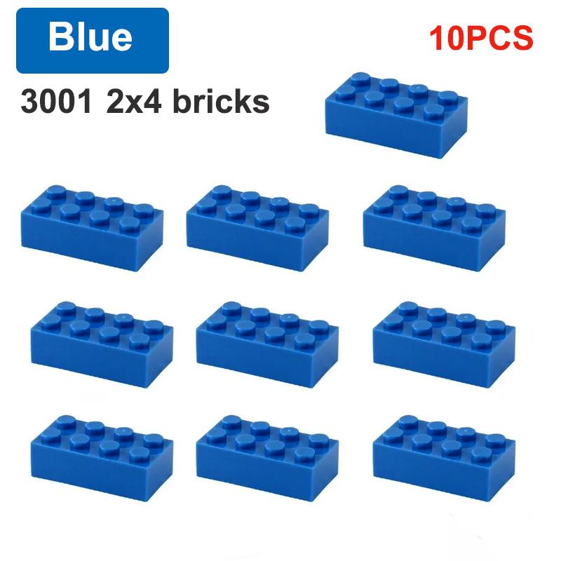 10 KUSŮ 2x4 Tečky Malé Částice Kostky Hromadně Kreativní Stavba 3001 Složený DIY Hračka MOC Stavebnicové Příslušenství Dětský Dárek