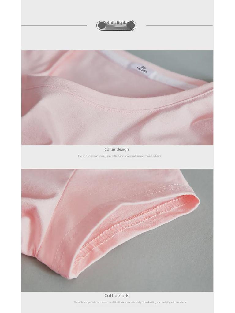 Women's 2022 Green Heart-Shaped V-Neck Short-Sleeve Cotton T-Shirt - Trendy Summer Wear