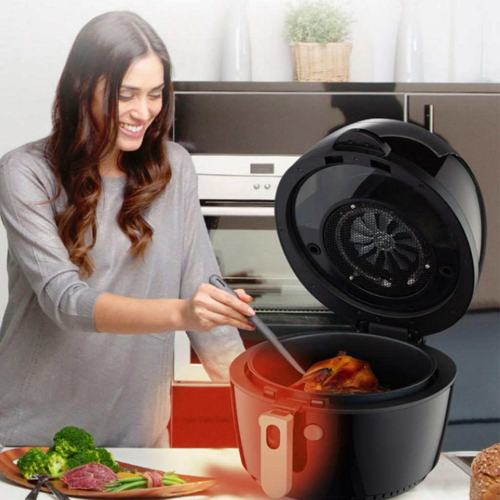 8L 1500W Health Fryer Cooker Smart Touch LCD Airfryer Pizza Oil Free Air Fryer Multi Function Smart Fryer for French Fries