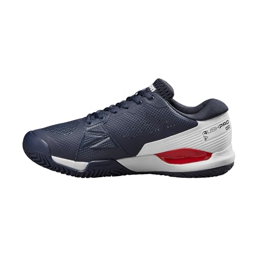Wilson RUSH PRO ACE OMNI Tennis Shoes, Men's, Navy Blazer/White/Infrared, Size 25.5 cm, 2E