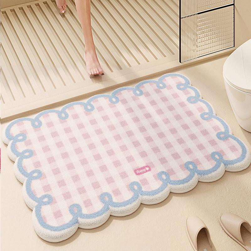 Imitation cashmere bathroom floor mat toilet toilet toilet door mat