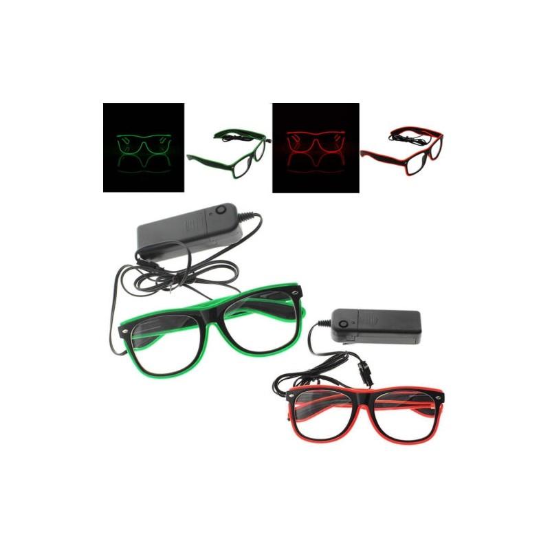 Premium Quality Led El Wire Glasses Light Up Glow Sunglasses For Dj Nightclub Parties