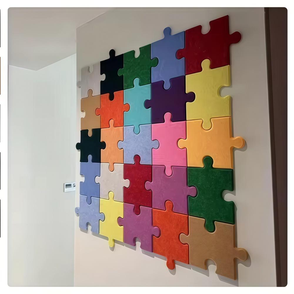 1PC Felt Bulletin Board Tiles DIY Jigsaw Wall Panels Creative Wall Decor for Playroom Bedroom Photo Background Display