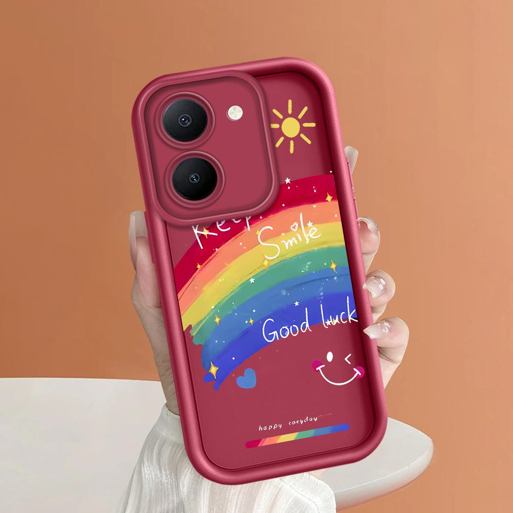 Soft Silicone Square Ladders Cartoon Pattern Full Cover Camera Protection Shockproof Case for iPhone Infinix Tecno Vivo