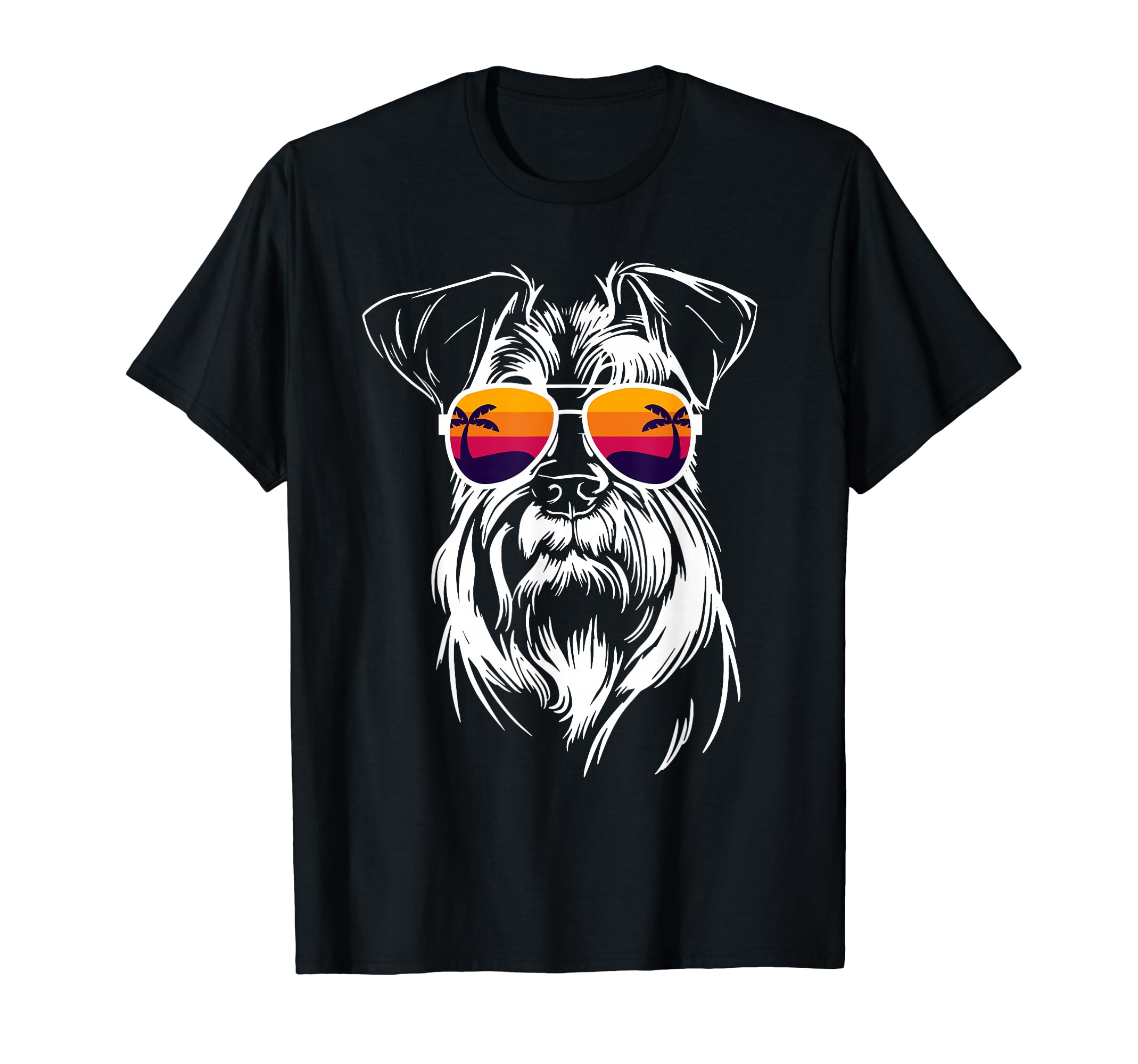 

Miniature Schnauzer Dog with Sunglasses T-Shirt