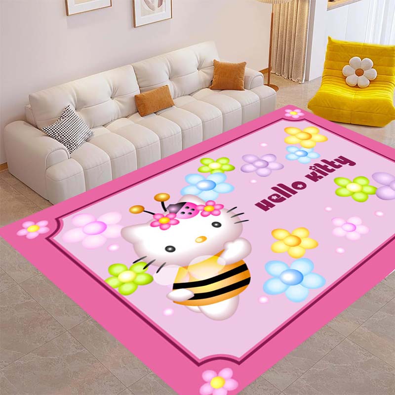 This Brand New Hello Kitty Rug Is Perfect for Home Décor and Can Be Used In Game Rooms, Bedrooms, Living Rooms, and Other Spaces