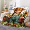 Coperta in Flanella con Stampa Bovini, Alta Qualità, Confortevole per Tutte le Stagioni, Decorazione per la Casa, Calore e Comfort, Perfetta per Regali di Natale