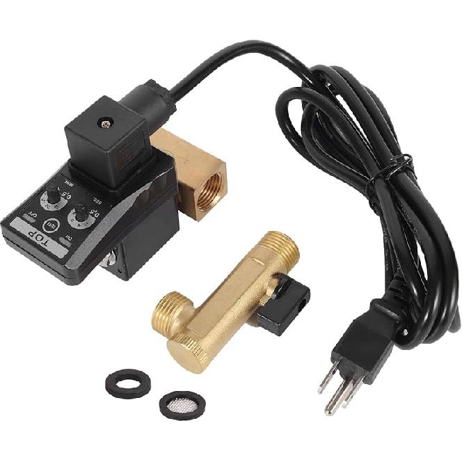 1/2" AC 110V Automatic Timed Water Tank 2-way Direct-acting Drain Valve US Plug