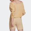 Adidas Originals Solid Color Crew Neck Sports Sweatshirt Women sweatshirt Beige H18839