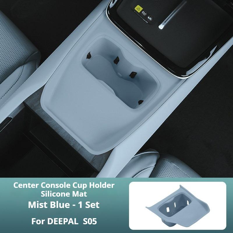 For 24-26 Changan DEEPAL S05 Car Fully Equipped Silicone Cup Holder and Wireless Anti Slip Pad Center Console Protective Pad