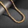 Men' Gold Chain Royal Byzantine Chain GOLD PLATED + FREE