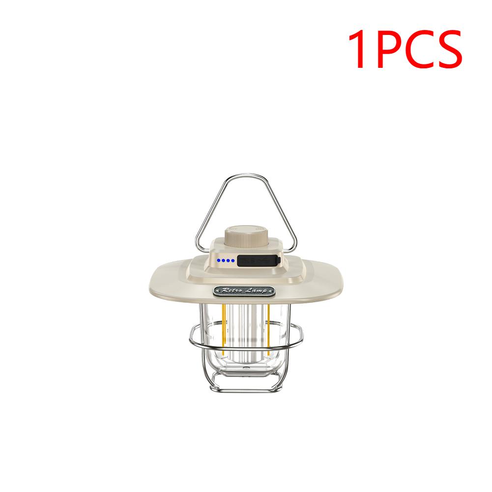 1-2PCS Camping Lantern 2000mA 3.8 W 3.7 V 3700-6500k Stepless Dimming Emergency Light Waterproof Rechargeable for Outdoors