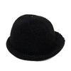 Autumn and winter warm versatile and thin handmade wool fisherman's hat children's curling irregular front long rear short knitted basin hat