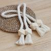 Embrasses magnétiques pour rideaux en coton tissé – 4 pièces, beige, 54 cm