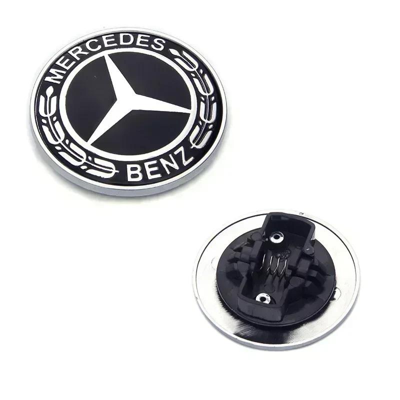 

Car Sticker C200 E300 Hot 2026 New For Benz W212 GLC GLK 2025 Hot For Mercedes benz AMG Car Metal Flat Hood Emblem Front Badge L