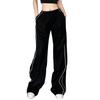 Women's Loose Wide-leg Pocket Low-rise Loose Elastic Waist Sports Trousers