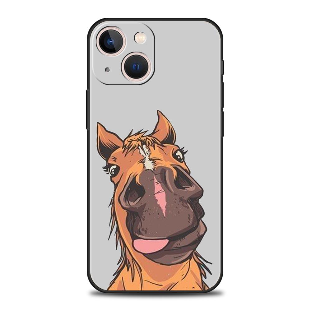 

Чехол для телефона Apple iPhone 11 15 14 Pro MAX 12 13 7 8 Plus X XR XS MAX SE Черный Чехол Funda Животное Скачущая Лошадь Девушка Рисунок iPhone 12 Pro