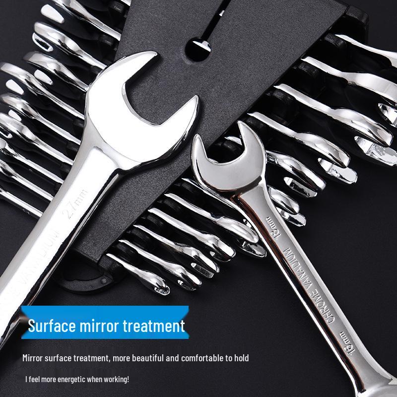 Dual-Head Allen Wrench Set - Rust-Proof Pearl Nickel Auto Repair Tool