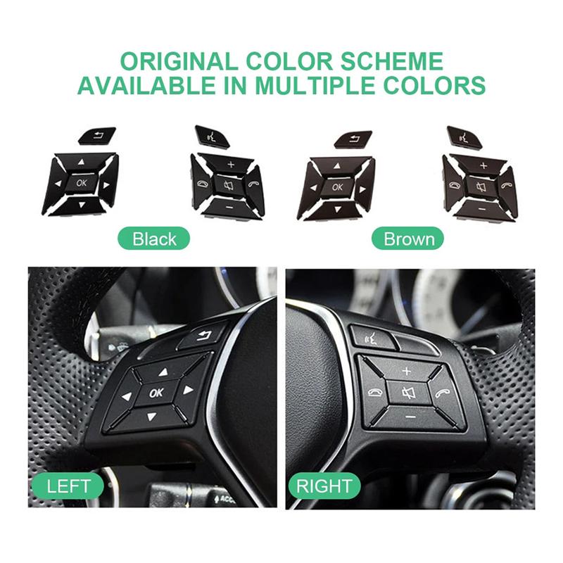 AB12-Car Steering Wheel Button Cover Menu Control Switch A2185400162 For W204 W117 W218 W156 W246 A1725400262