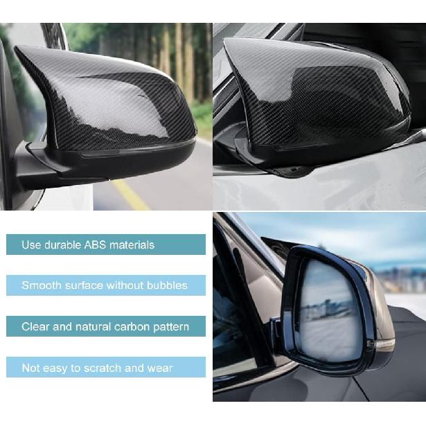 

JDMON Replacement for Door Rearview Mirror Cover Cap BMW X3 F25 X4 F26 X5 F15 X6 F16 2014 2015 2016 2017 2018 Side Mirror Cover Cap Trim (Carbon
