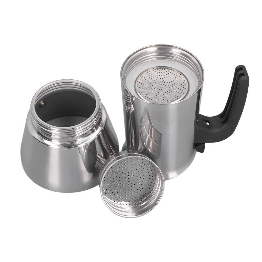 Stainless Steel Moka Pot Silver Stovetop Coffee Making Pot Stovetop Espresso Maker  Coffee Making